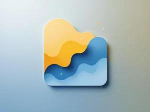 Abstracte geometrische voorstelling van goudkleurige vermogensplanning en blauwe financiële planning als kruisende paden met digitale elementen voor BOTS Capital.